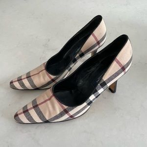 Vintage Burberry Signature Plaid Heels
